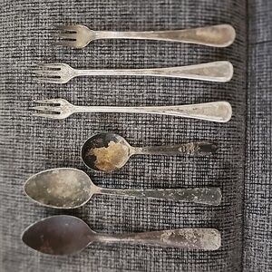 Vintage Collectible Spoons And Appetizer Forks, Baby Spoon